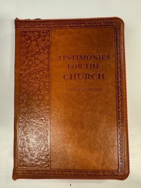 ONE-OF-A-KIND Testimonies for the Church (Brown w/ Zipper) Ellen White by Everlasting Gospel