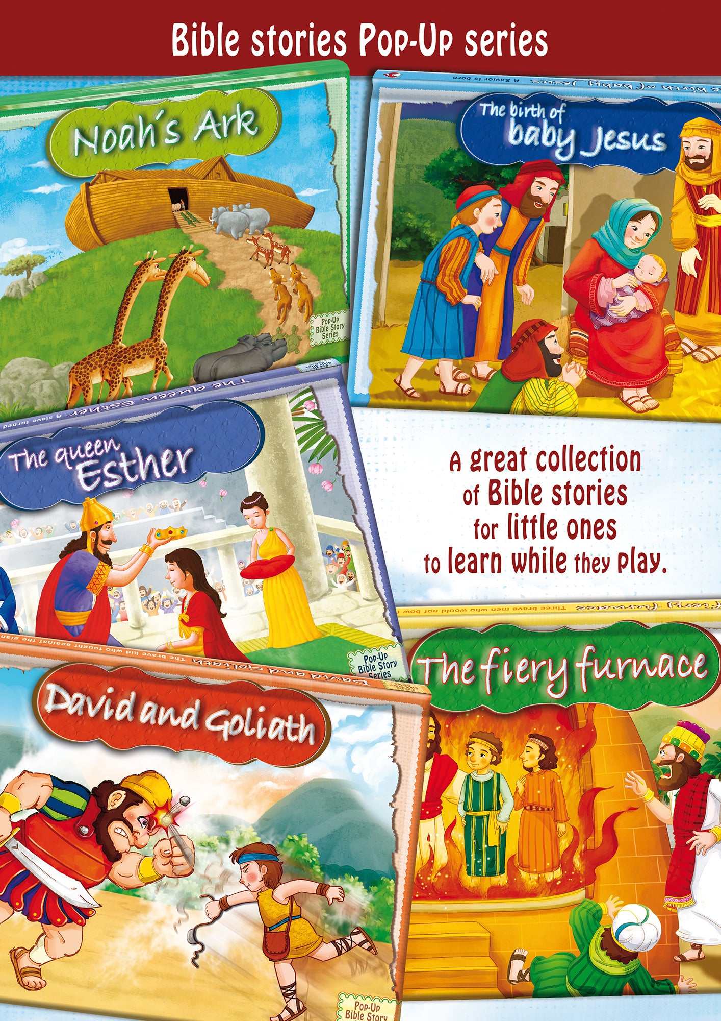 Bible Stories Pop-Up Book Series | 5-Volume Set by Safeliz Publishing