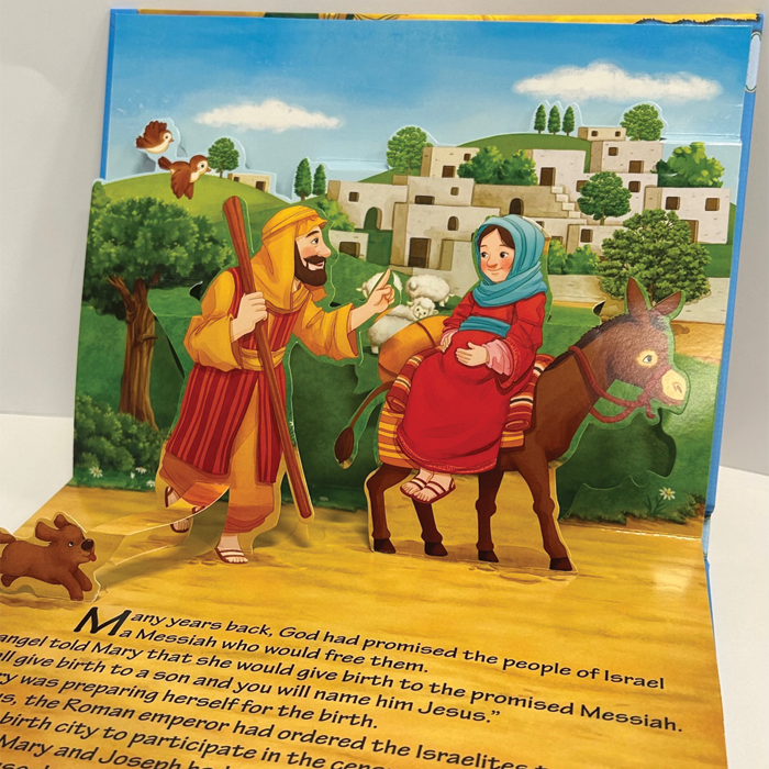 The Birth of Baby Jesus, Bible Stories Pop-Up Book by Safeliz Publishing