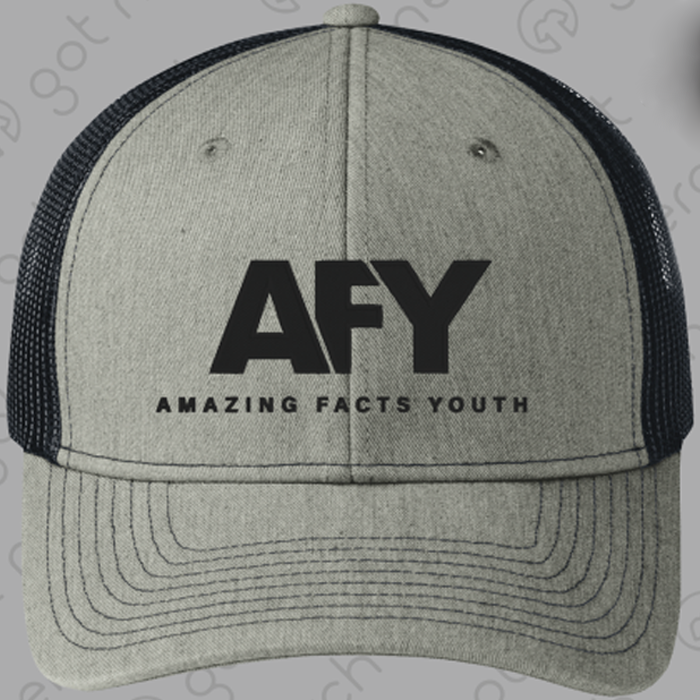 Amazing Facts Youth Hat (Gray with Black Logo) Trucker Cap