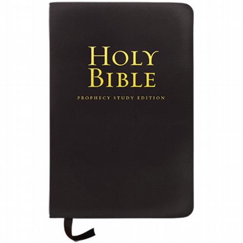 ONE-OF-A-KIND DEAL ~ NKJV PROPHECY STUDY BIBLE (BLACK GENUINE LEATHER) BY AMAZING FACTS