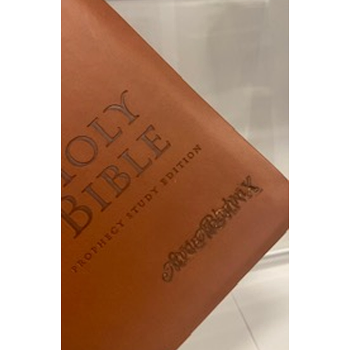 ONE-OF-A-KIND DEAL ~ NKJV Prophecy Study Bible (Brown Leathersoft) by Amazing Facts