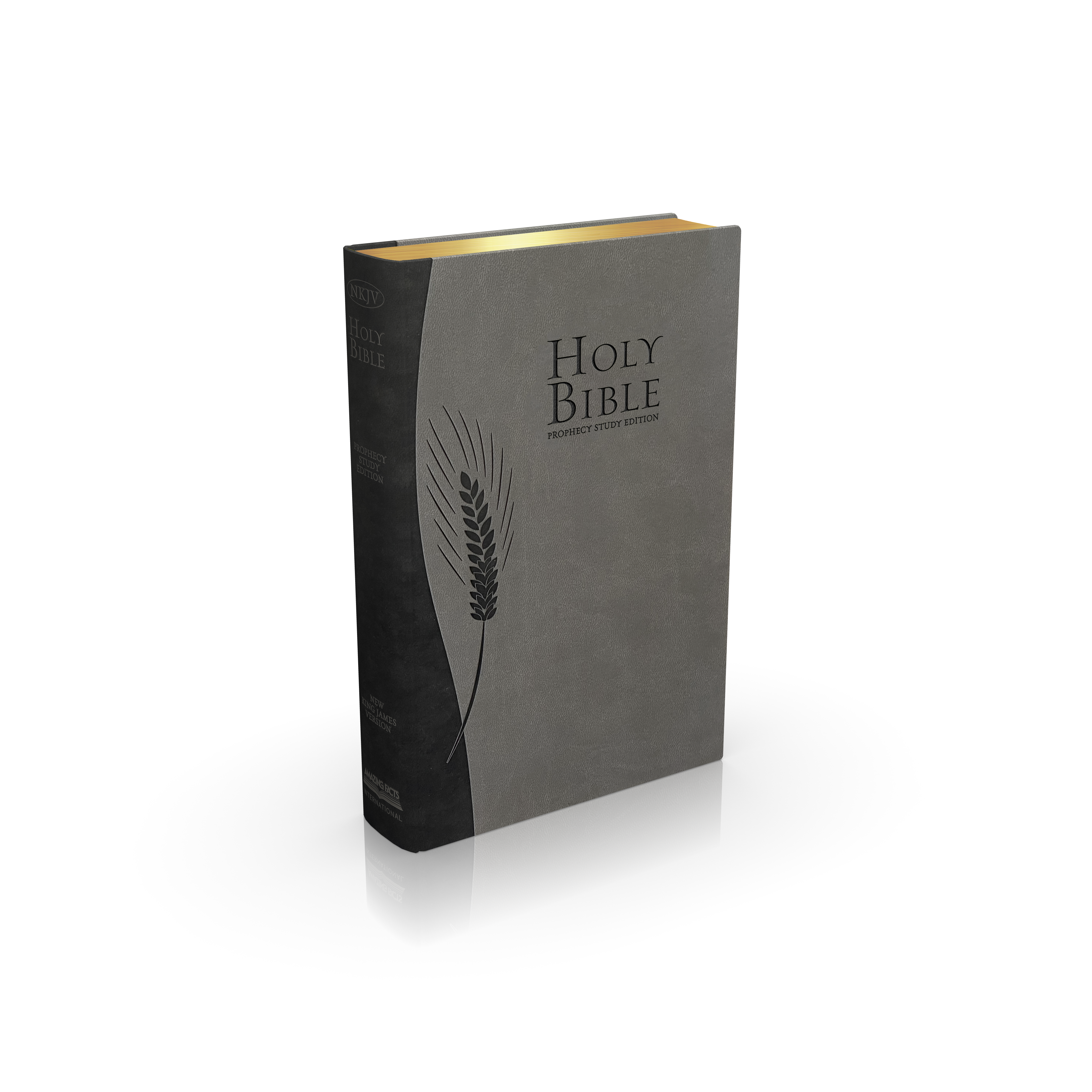 ONE-OF-A-KIND DEAL ~ NKJV Prophecy Study Bible (Gray Leathersoft) by Amazing Facts