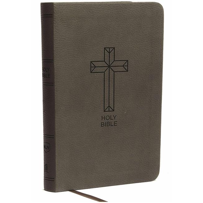 ONE-OF-A-KIND - Clearance - NKJV Value Compact Thinline Bible (Charcoal Leathersoft) by Thomas Nelson