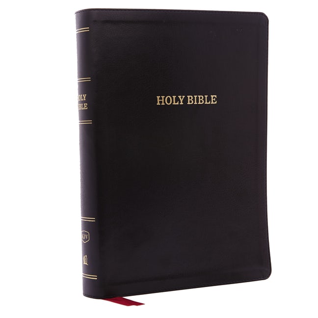 Clearance - KJV Super Giant Print Deluxe Reference Bible Black Leathersoft by Thomas Nelson